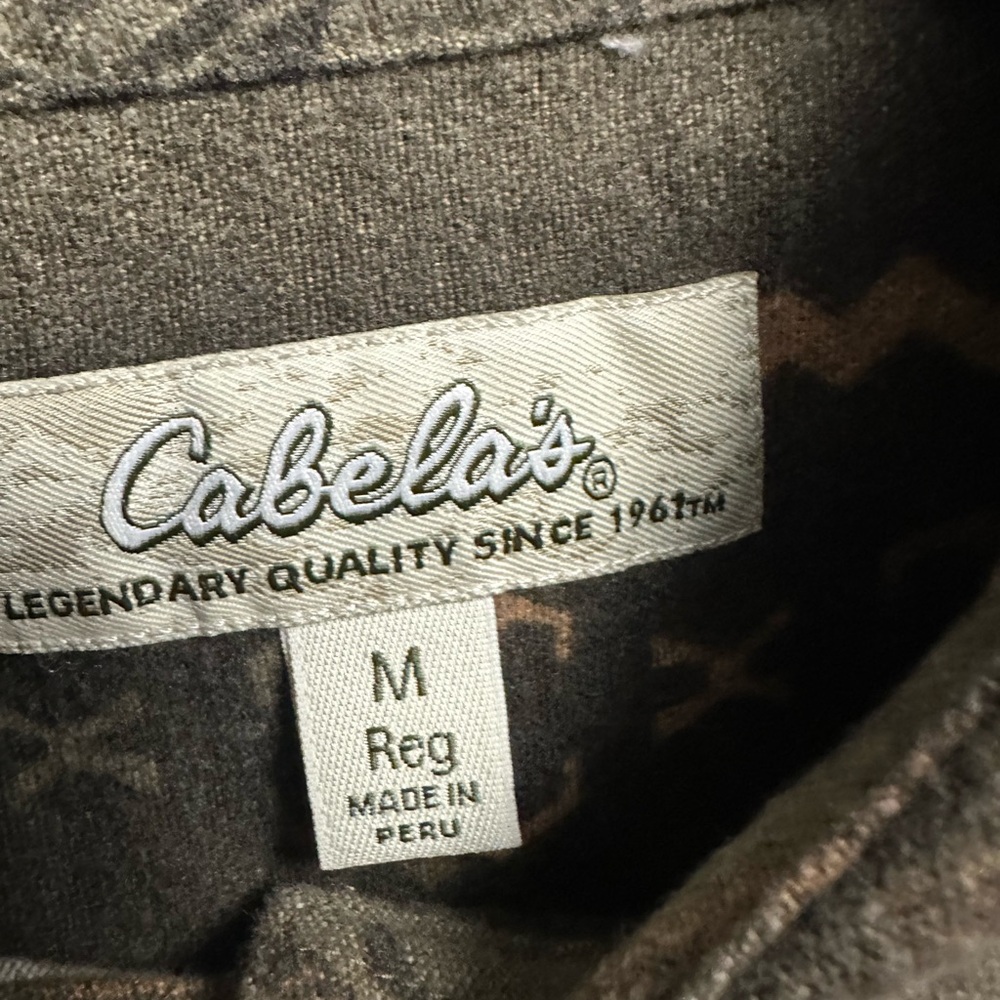 Cabela's Horse Pattern Flannel Shirt Women's Medium Brown Southwestern Aztec - Picture 3 of 8